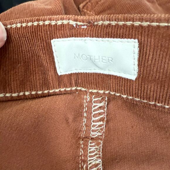 MOTHER The Tomcat Ankle Straight Leg Corduroy Pants Size 32 Hopscotch Brown - Picture 5 of 9